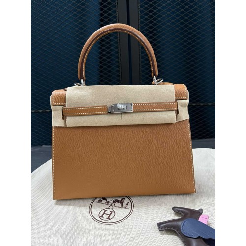 Kelly 25 수제작 수입정품가죽 (25*7*17cm)